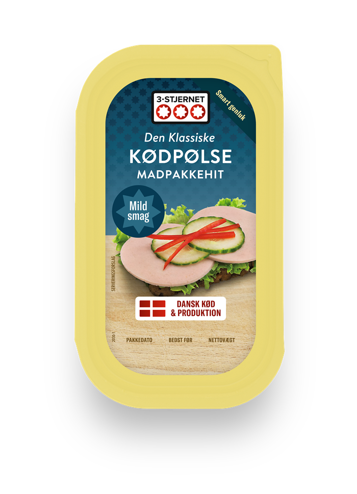 911425 3 Stjernet Denklassiske Kødpølse 125G (1)